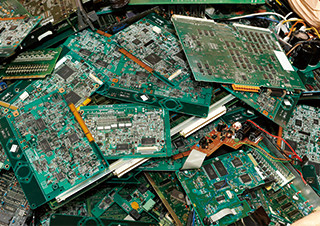 Scrapped circuit boards